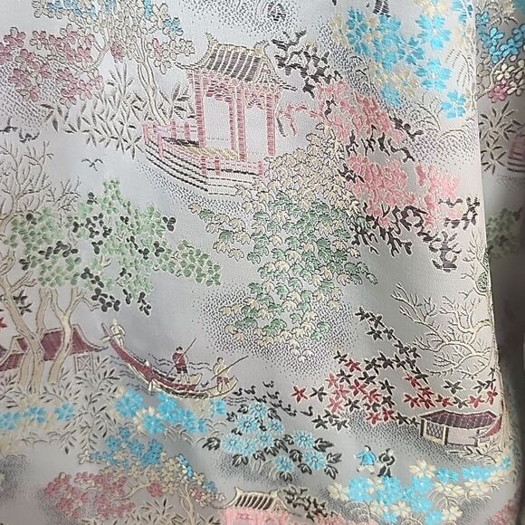 Vintage 40's Shanghi China Spring Blossom Kimono Jacket Dressy - Picture 11 of 16